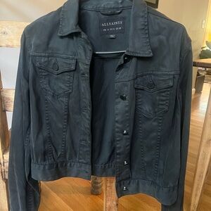 All Saints Black Jean Jacket - Women's Utility Denim